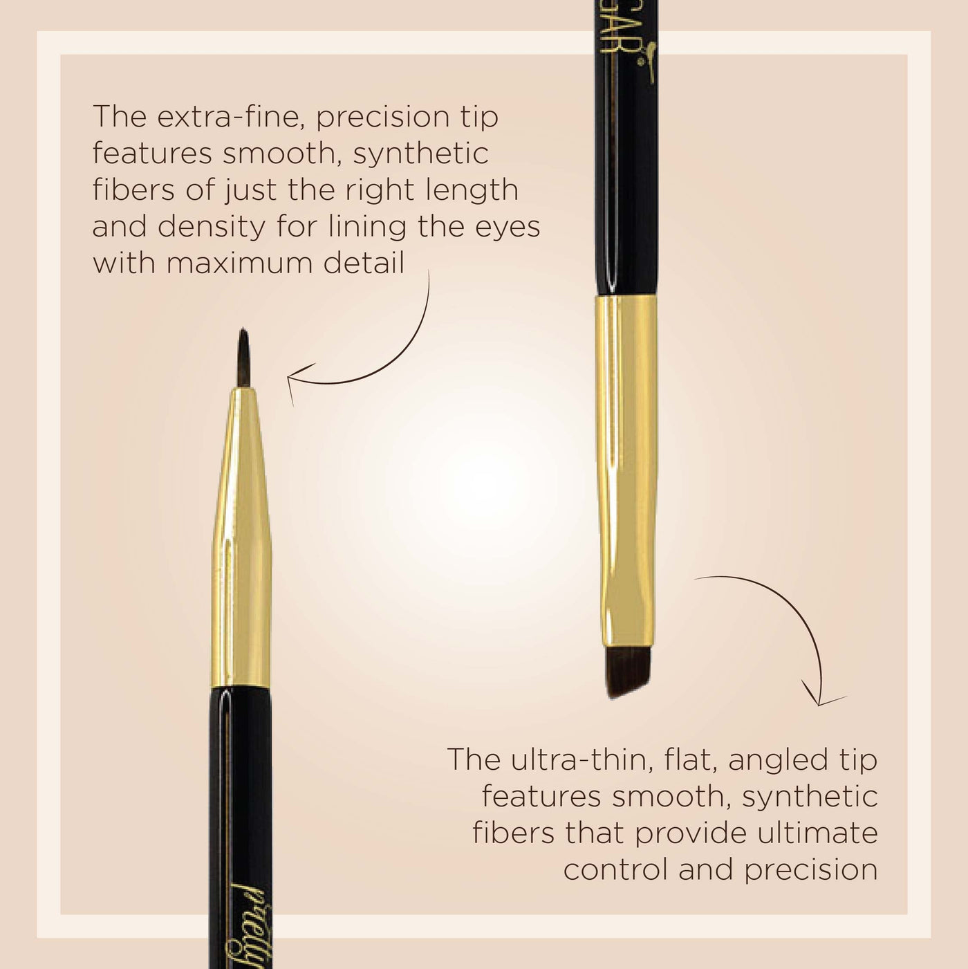 The Wingmaster Dual Sided Eyeliner Brush (MSRP $20)