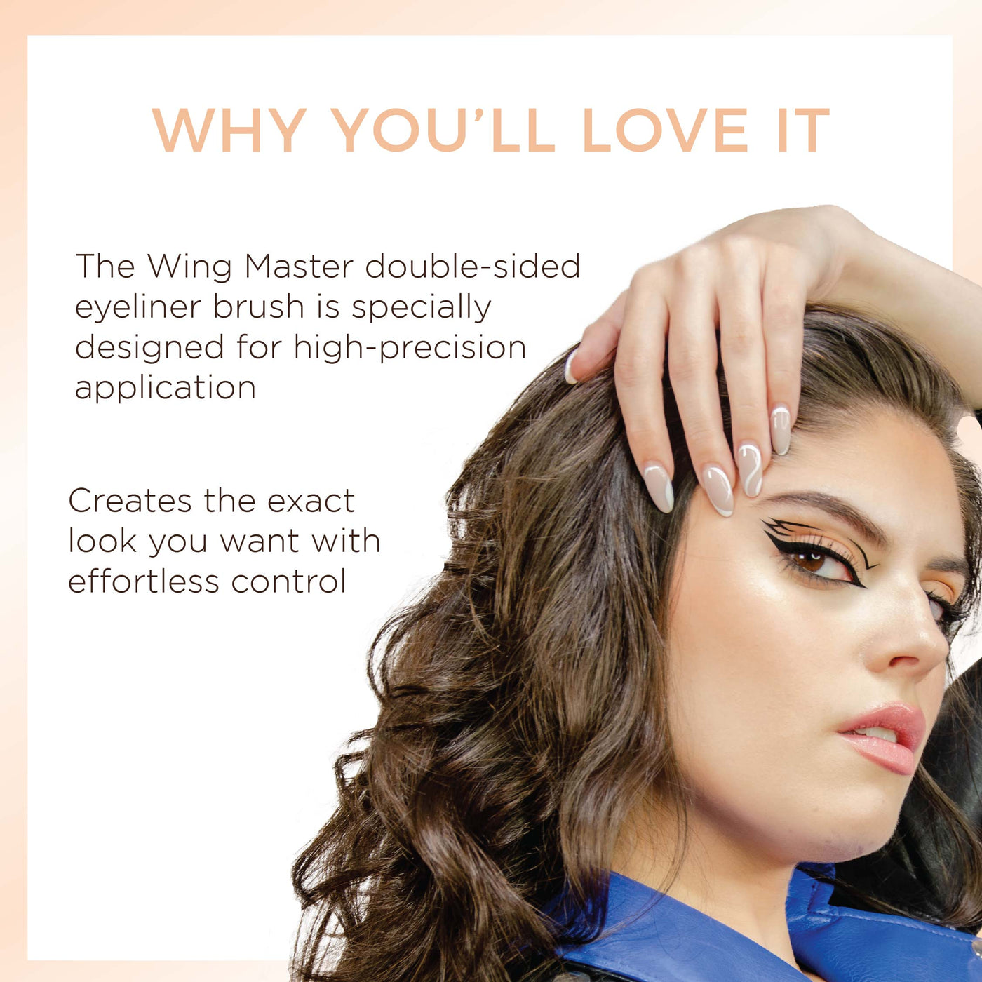 The Wingmaster Dual Sided Eyeliner Brush (MSRP $20)